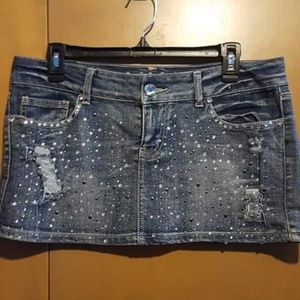 Denim skirt with Rhinestones